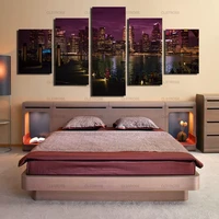 dark purple sky city night view posters can be customized hd printing home living room bedroom wall decoration supplies