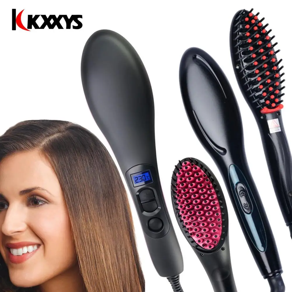 Профессиональный Керамический выпрямитель для волос электрическая расческа