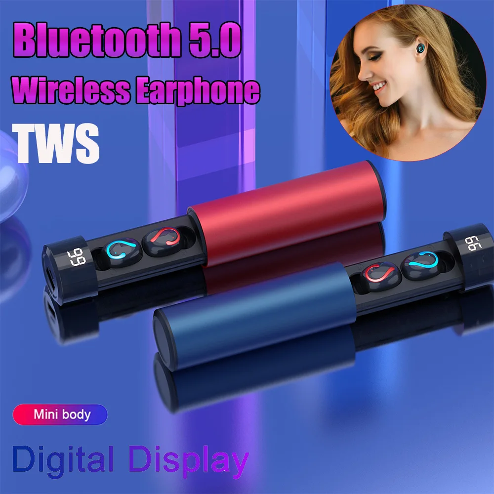 Наушники Bluetooth наушники-вкладыши TWS с Спорт Handsfree гарнитура наушники-вкладыши с зарядным футляром для телефона Xiaomi