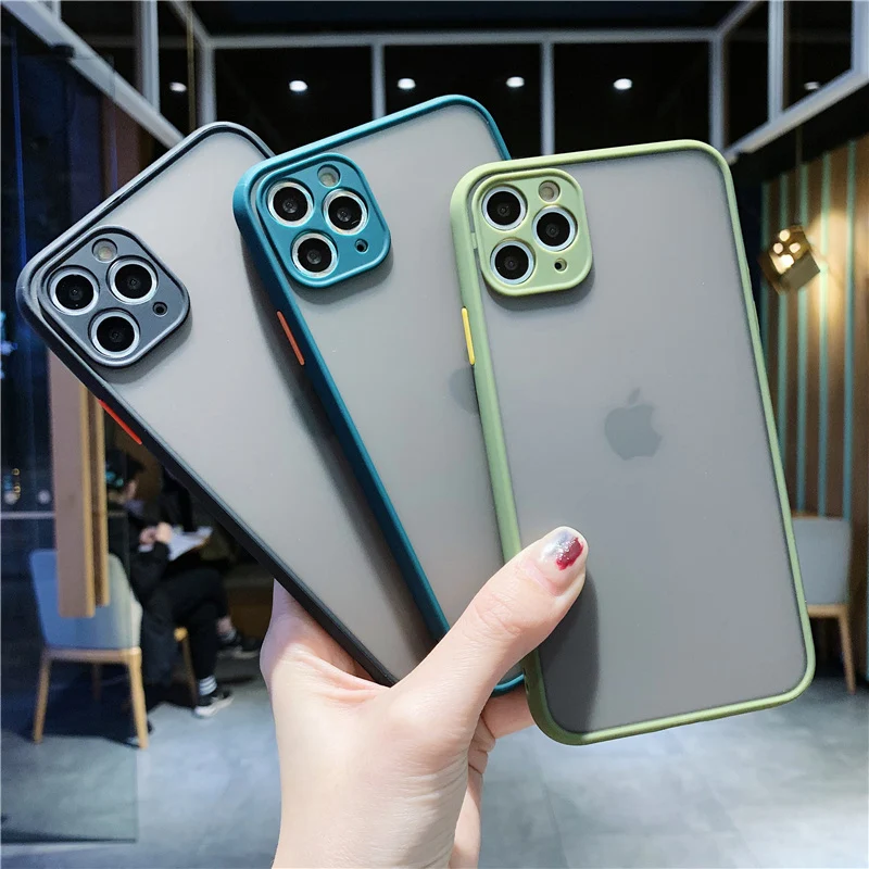 Чехол для телефона iPhone 11 Pro X XR XS Max 7 8 Plus роскошная Защита камеры контрастная