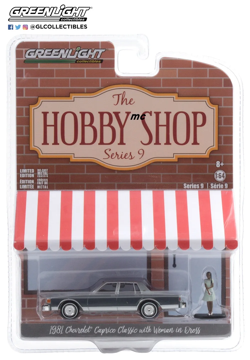 GreenLight 1:64 1981 Chevy Caprice w Woman сплав модель автомобиля металлические игрушки для детей