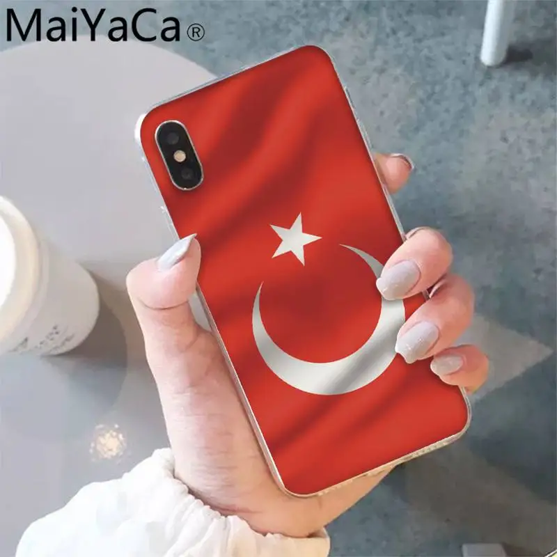 

MaiYaCa Turkish flag Phone Case shell for iPhone 5S 8 7 6 6S Plus X XS MAX 5 SE XR 12 11 pro promax fundas