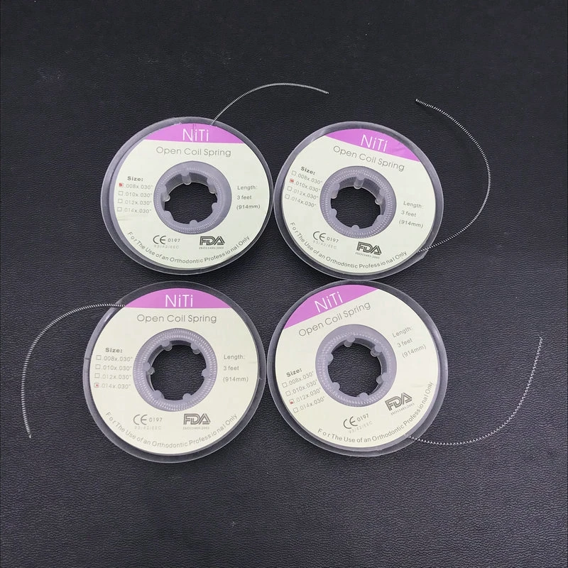 3 фута/914 мм Стоматологическая Орто нити открытая спиральная пружина Dia.008/010/012/014