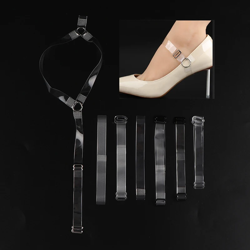 

1Pair High Heel Shoes Bands Dancing Walking Gel Fly Fall Shoes Foot Protection Transparent Invisible Flexible Shoelace