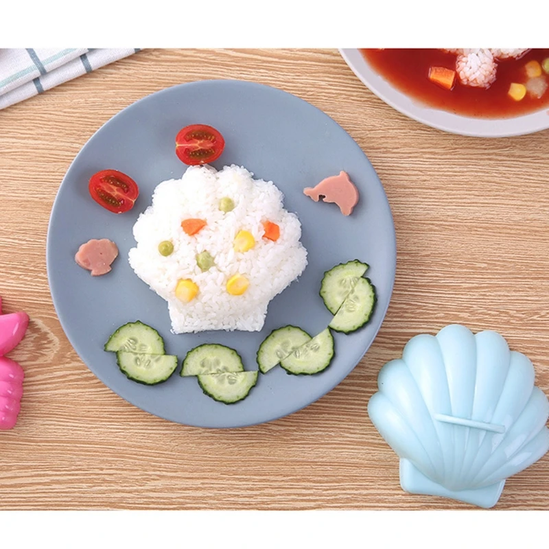 

5pcs Bento Accessories Sushi Rice Ball Mold Cartoon Shell Crab Kitchen Rice Decor Kits DIY Japanese Baking Tools