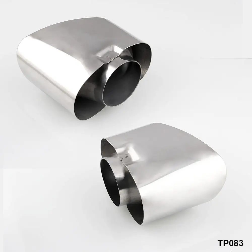 2 шт. двойной хромированный глушитель выхлопной трубы наконечник из нержавеющей
