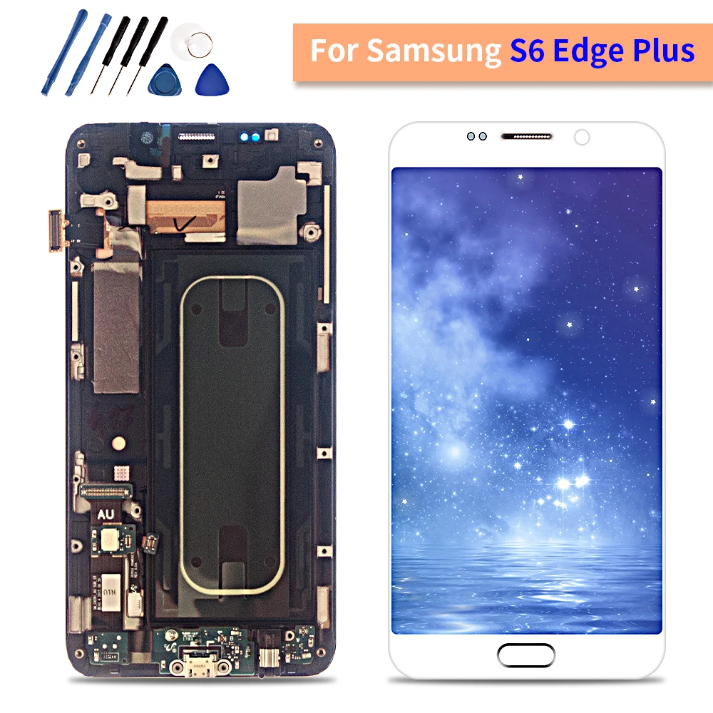 AMOLED 5 7 &quotдля Samsung Galaxy S6 Edge Plus ЖК-дисплей G928 G928F кодирующий преобразователь