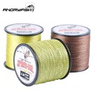 Angryfish 300 метров, 4-кратная плетеная рыболовная леска camвороwn и CamoYellow, двухцветная суперполиэтиленовая леска