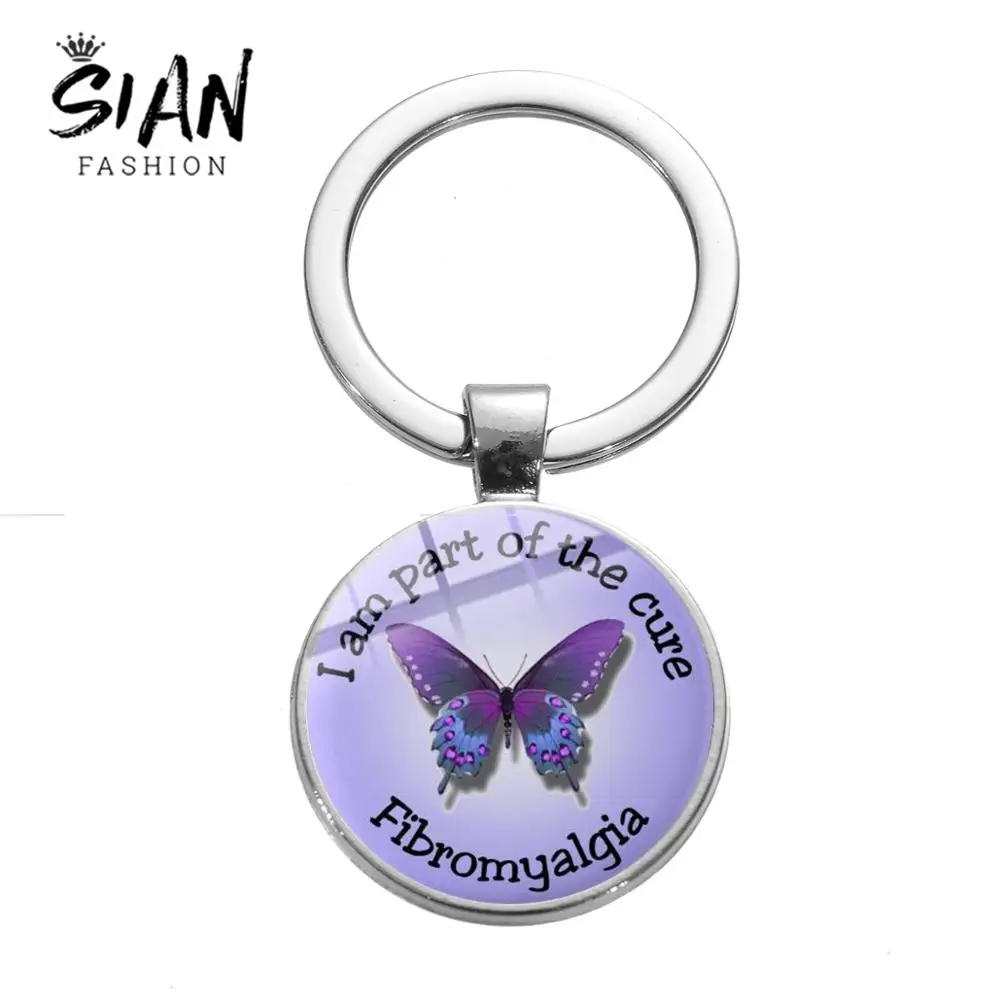 Азиатских фибромиалгия бабочки брелок стекло кристалл для ключей ручной работы