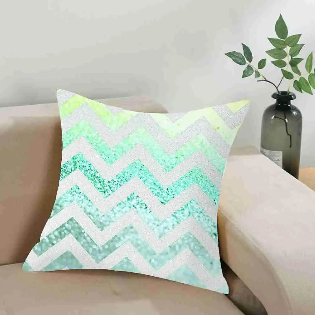 

Hot Sale Light Blue Green Mint Cushion Cases Modern Pillows Sofa Print Throw Pillowcase Geometry Decorative Couch U1I6