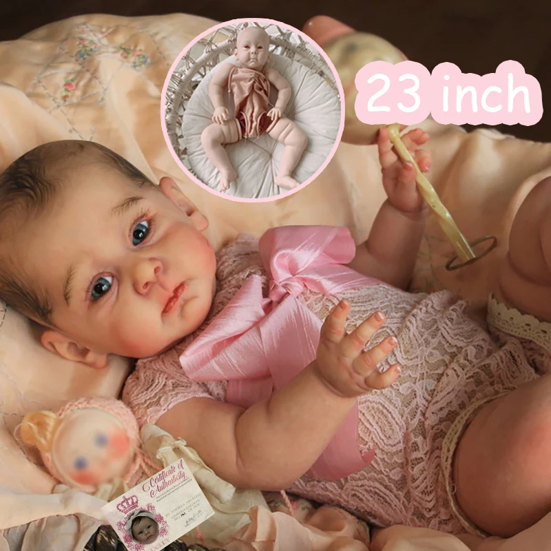 

Лидер продаж, новинка, 23 дюйма, набор кукол-Реборн, мягкая виниловая кукла, популярная НЕОБРАБОТАННАЯ кукла Huxley, детали куклы, набор кукол бе...