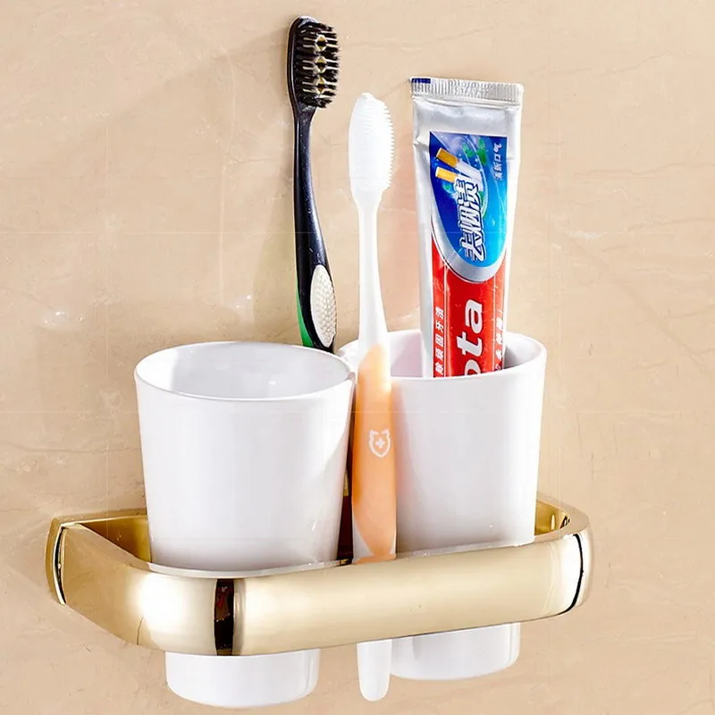 gold polished brass square bathroom hardware towel shelf towel bar paper holder cloth hook bathroom accessory kxz014 free global shipping