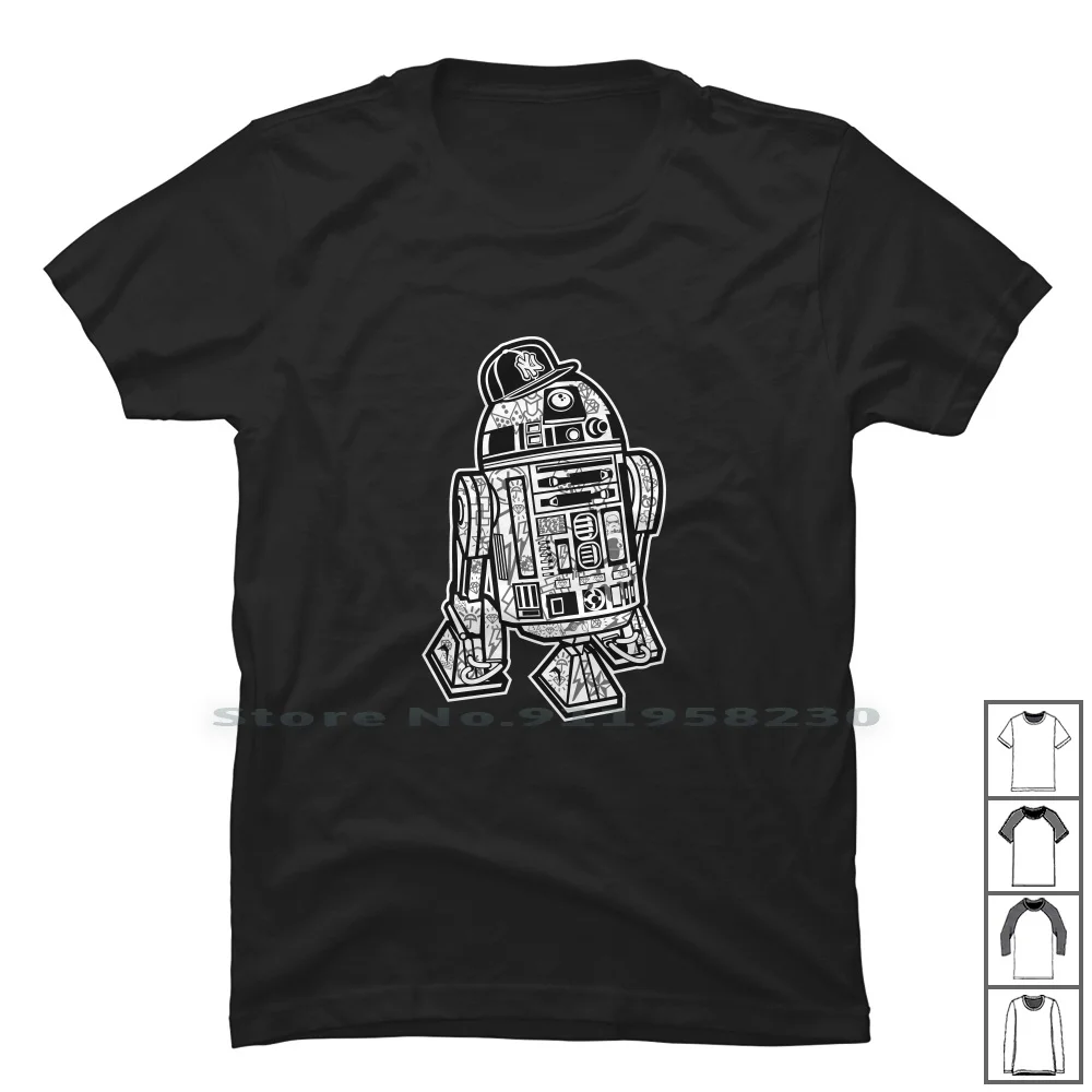 

Уличная футболка R2d2 100% хлопок уличные войны дерево звезда R2d2 Nerd Geek Pop Hug St Op 2d