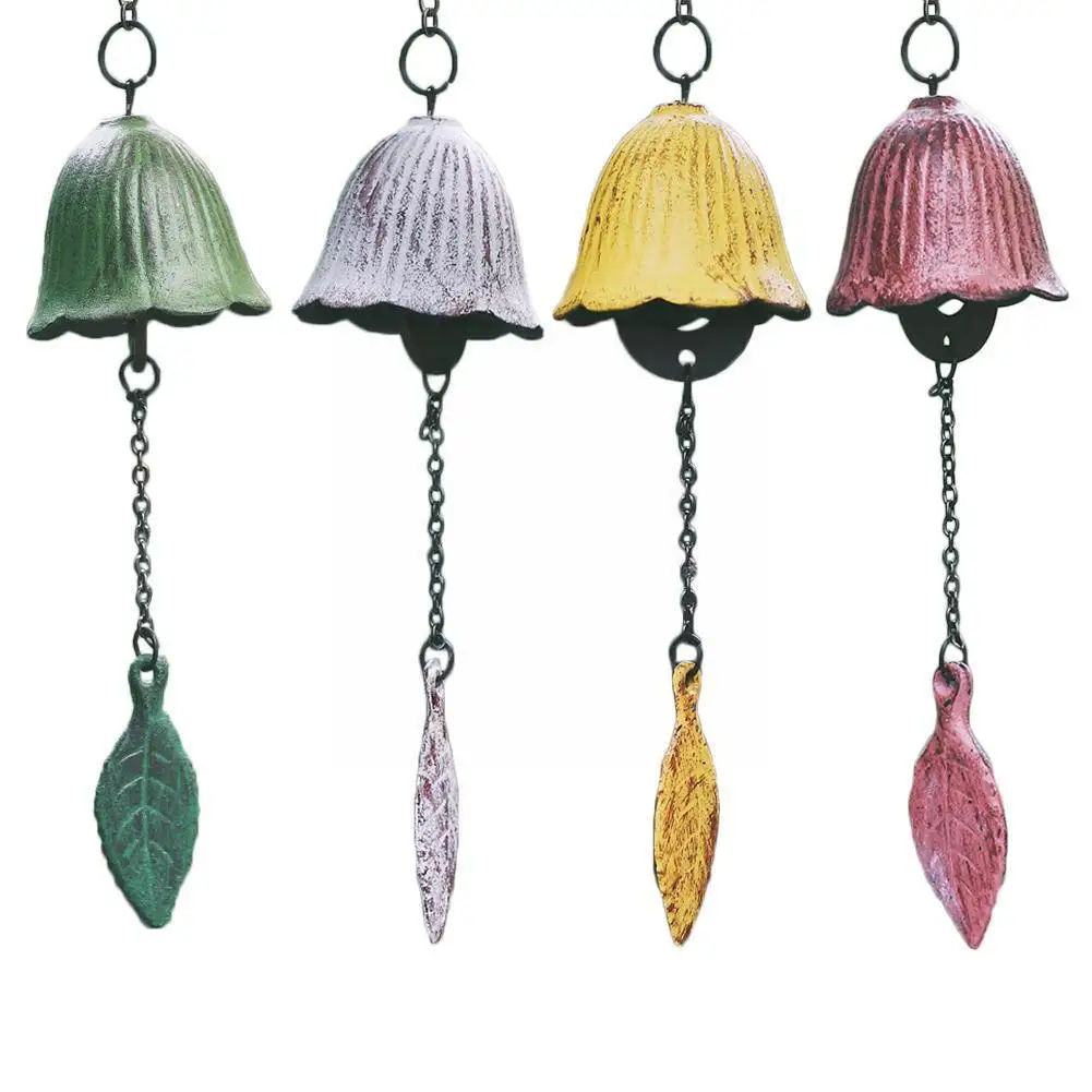 

Single Leaf Hanging Bell Home Accessories Metal Wind Wind Chime Cast Southern Chime Decoration Iron Memorial Ornament N1z4