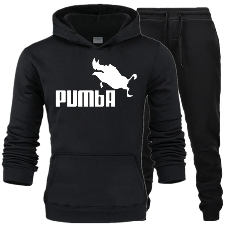 Белая толстовка с капюшоном спортивный костюм брюки повседневный для мужчин