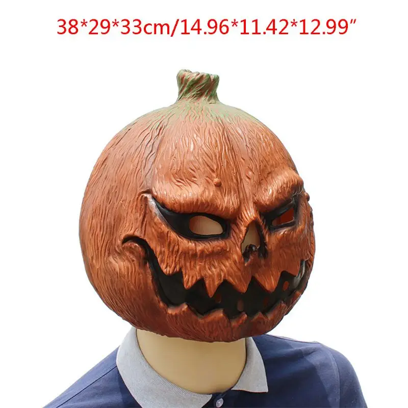 

Novelty Horror Halloween Pumpkin Mask Festival Creepy Party Props Latex Head Face Mask