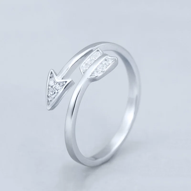 Женские кольца стрелы труста из стерлингового серебра 925 пробы Чудесный подарок