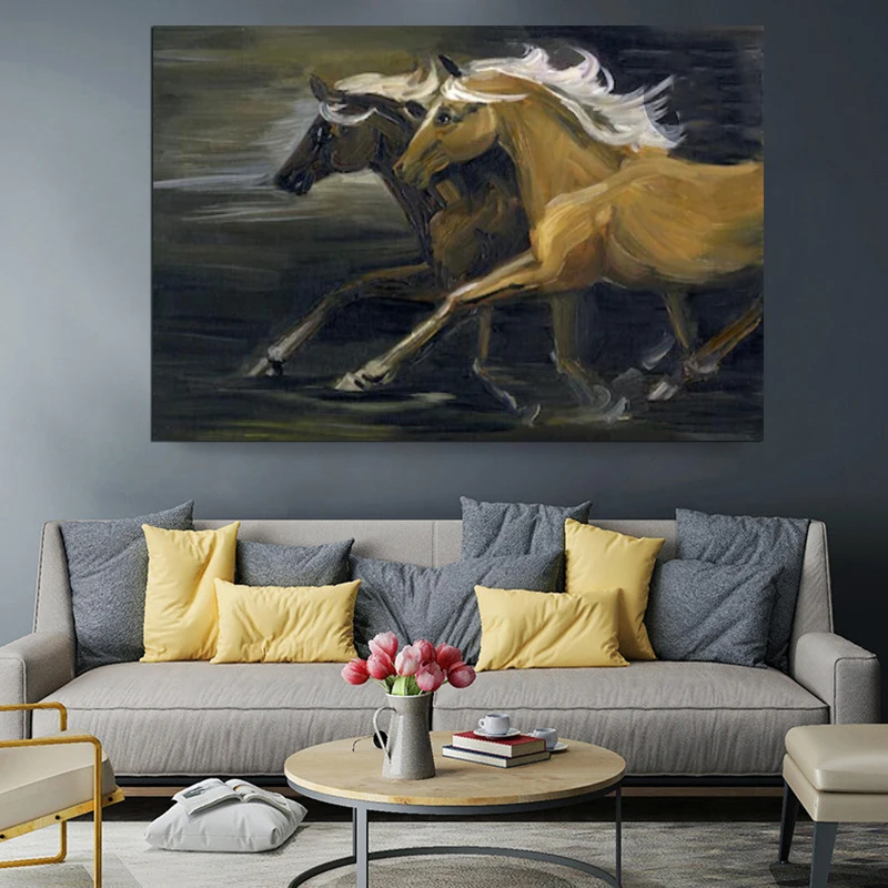RELIABLI искусство фотографии животных скачущей плакаты с лошадьми холст Картины
