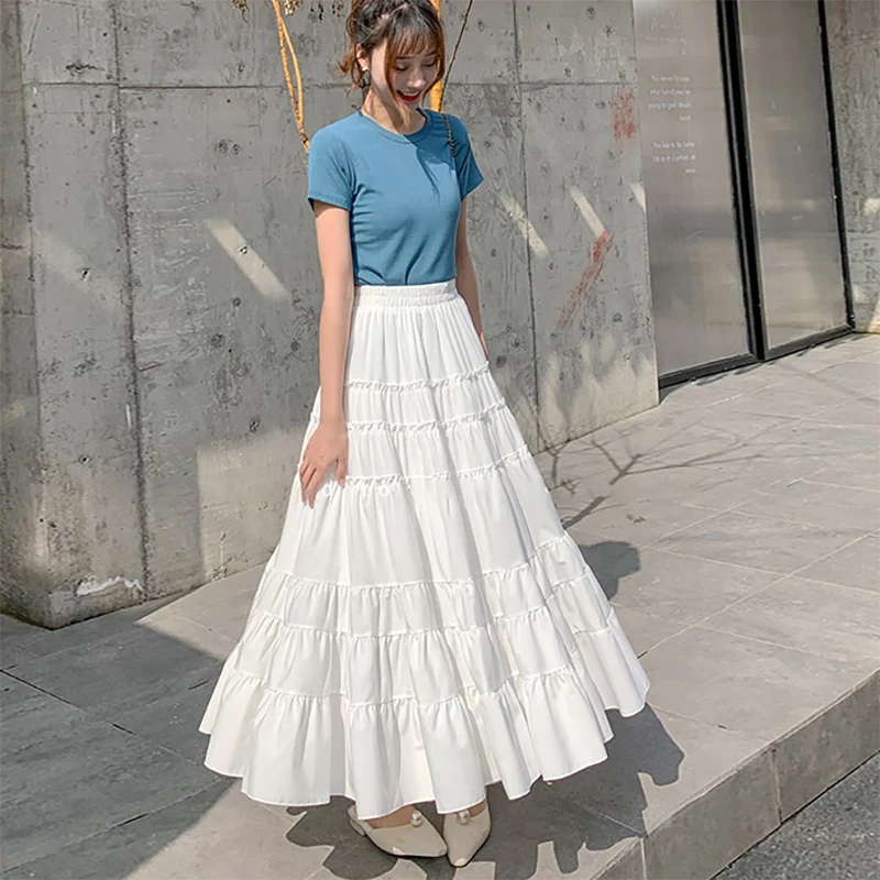 Женская плиссированная юбка Fy2139 весенняя летняя осенняя повседневная