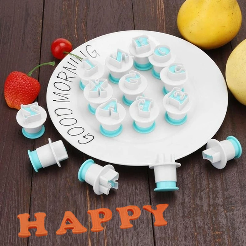 

Letter Mold Plastic Bakeware Pastry Mini Lowercase Uppercase Cake Decorating Tool Chocolate Fondant Cookies Cutter Cupcake