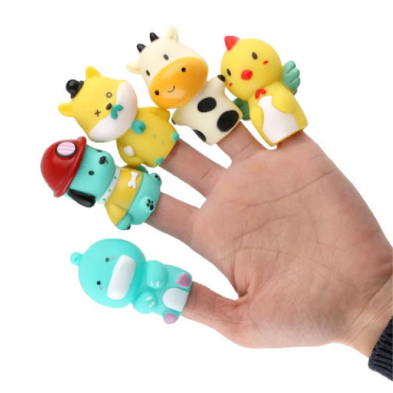 5 шт. ПВХ Милые Мультяшные биологические животные пальчиковые игрушки для детей