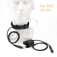 cs z tactical throat mic z003 air tube headset u94 ptt for baofeng uv9r bf a58 a58 uv xr gt 3wp bf 9700 uv 9r plus walkie talkie