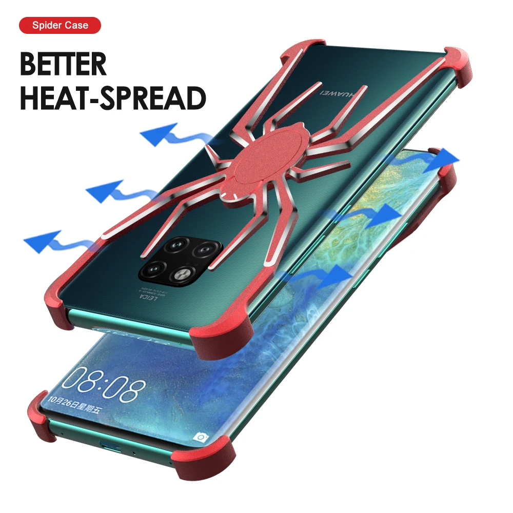 Алюминиевый чехол для телефона с изображением паука huawei mate 20 mate20pro P30 Pro vivo X27 IQOO