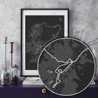 Нурбургрин, нордшлейф, немецкий Гран-при. Плакат гоночной трассы Формула 1