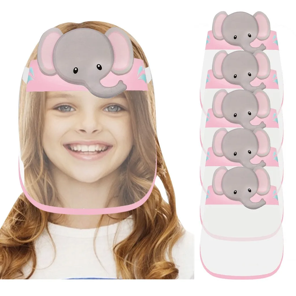 

5pcs Full Face Protector Face Shield For Kids Child Cartoon Anti-Fog Face Guard Safety Protection Mask Mascarillas Z0819