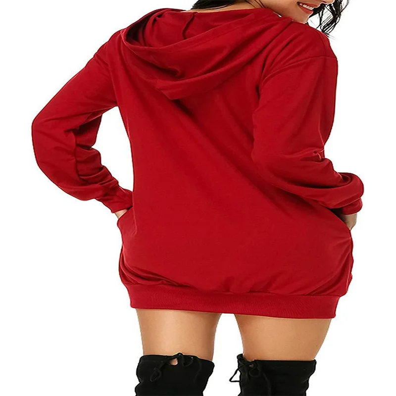 

Chihuahua Mom Harajuku Hoodies Winter Funny Women Clothing Sweatshirts Casual Long Sleeve Tops Pockets Oversized Hoodie Dress