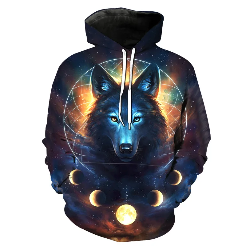 

3D 2021 New Hoodies For boys and girls T-shirt Printing Ferocious Wolf Head Sweatshirt Kids Fashion Hip Hop Casual Coat
