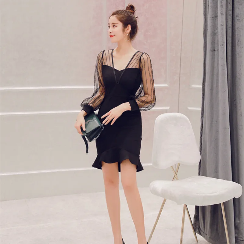 Новое поступление осенне зимнее сексуальное облегающее платье для женщин