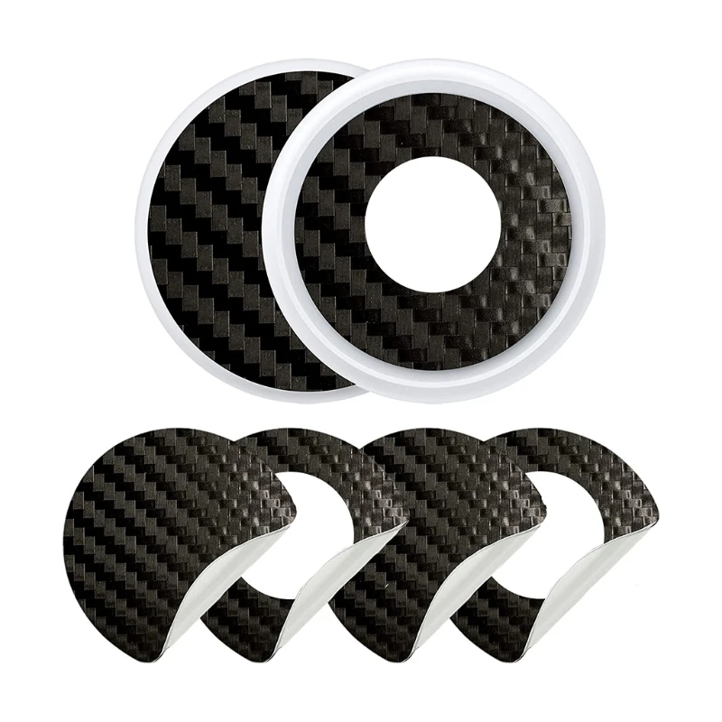 

Carbon Fiber Protective Cover Compatible for AirTag Traceless Adhesive Anti-Scratch Soft Cases Lightweight Cover
