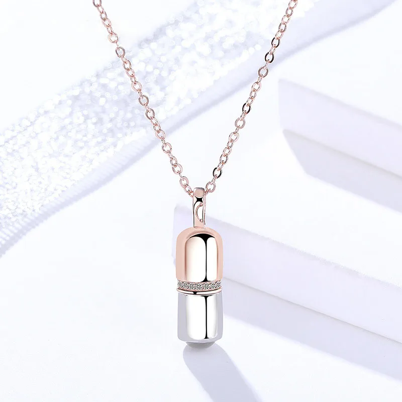 

Мужская и женская мода из серебра S925 пробы, сочетается с 100 языками, проекция таблеток, лекарство, Ваше ожерелье