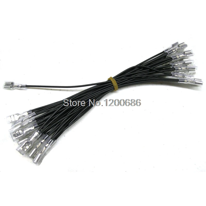 

20AWG 12cm apart 6.3MM 30 Daisy Chained Quick Connectors Wire harness New Arcade Push Button Micro Switch Ground wire