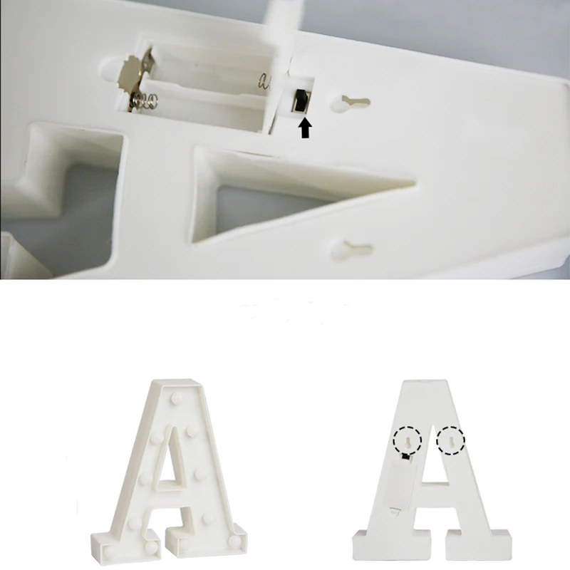 INS стиль 26 английские буквы огни Светодиодный Цифровой моделируемый свет Свадьба