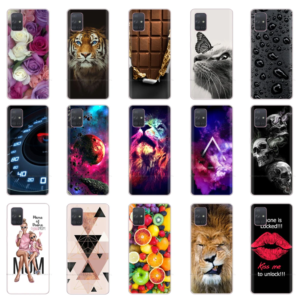 

Painted Case Cover For Samsung Galaxy A71 A51 A 51 71 A50 A70 Soft TPU Silicone Bumper Back Cover Case Coque Fundas Shell Bag