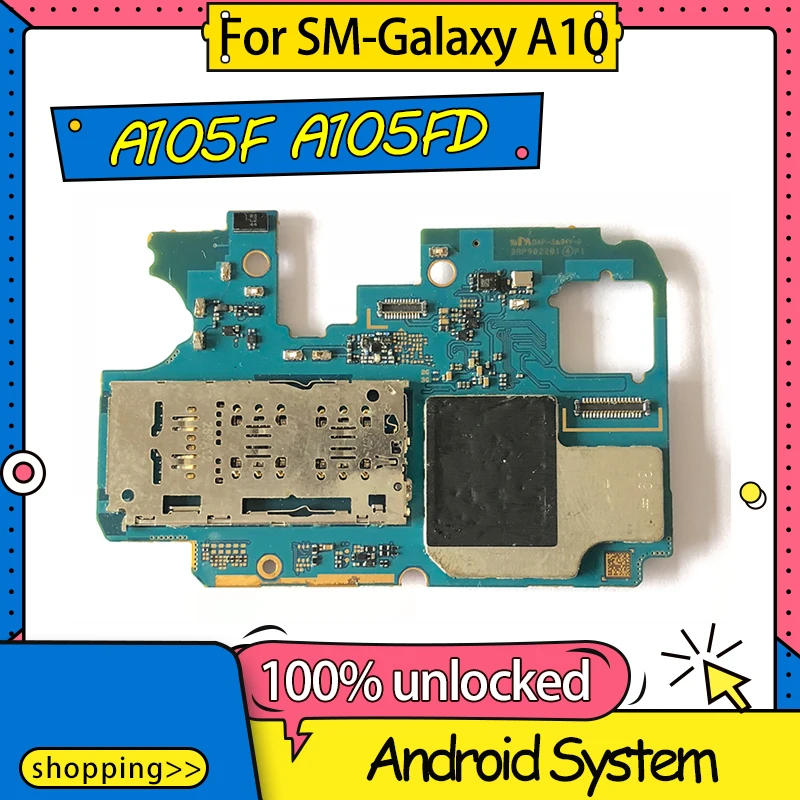 Оригинальная материнская плата для Samsung Galaxy A10 A105F/G A105FD/DS с системой Android