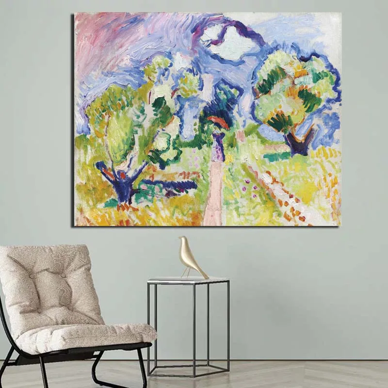 

Matisse Beautiful Road Scenery Canvas Painting Posters Prints Marble Wall Art Painting Decorative Picture Modern Home Decoration