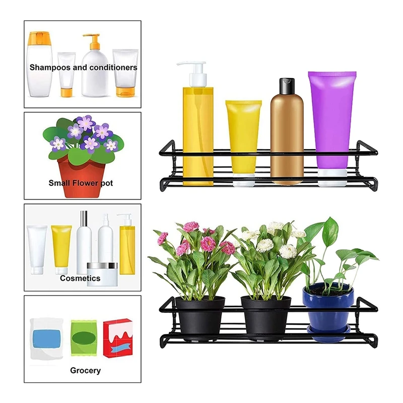 Набор из 5 настенных органайзеров для специй металлические подвесные стеллажи