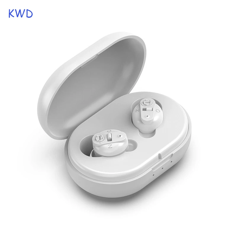 

2021 Best 1Pair Rechargeable CIC Hearing Aid Severe Loss Invisible ITE Aids Voice Amplifier Sound Enhancer For Deaf Elderly