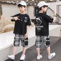 summer suit 3 15 years old middle school children thin short sleeve boys summer foreign style childrens sports