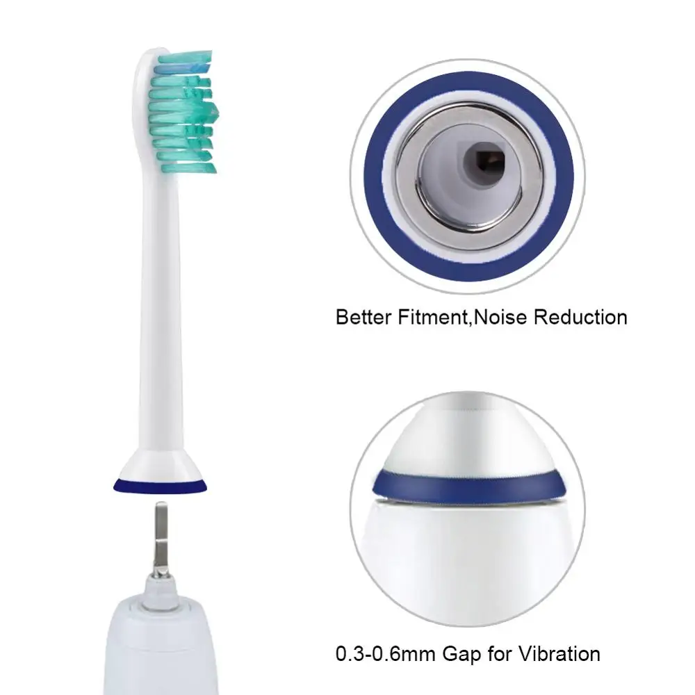 8 шт сменных головок для зубных щеток Philips Sonicare HX6014 Proresults, DiamondClean, HX6013 HX6930, звуковая электрическая зубная щетка