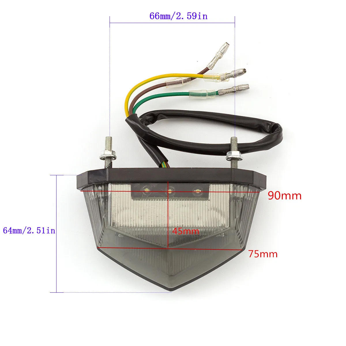 Motorcycle Tail Light LED 12V Moto Rear License Plate Flasher Taillight Signal Stop Lamp for Universal motorcycle |