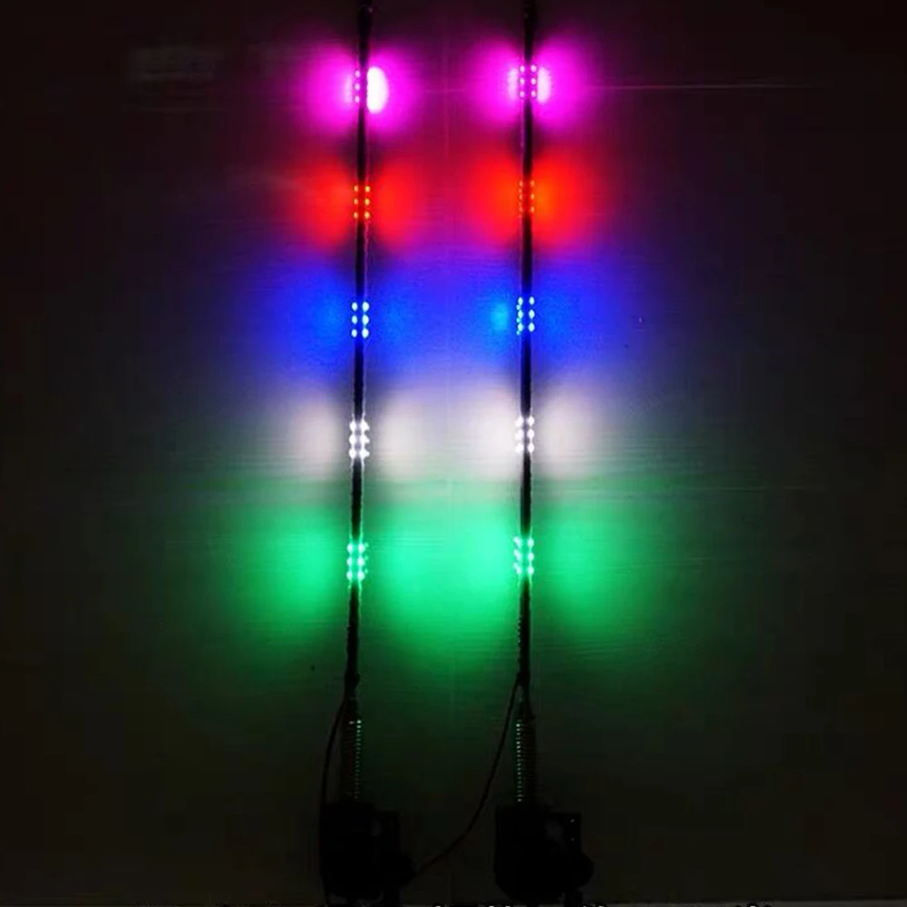 

Car LED Antenna 12V 24V General Guide Lamp 5 Color Flowing Lights 3 Hue Burst Flash for Truck Off-Road Vehicle Motorcycle