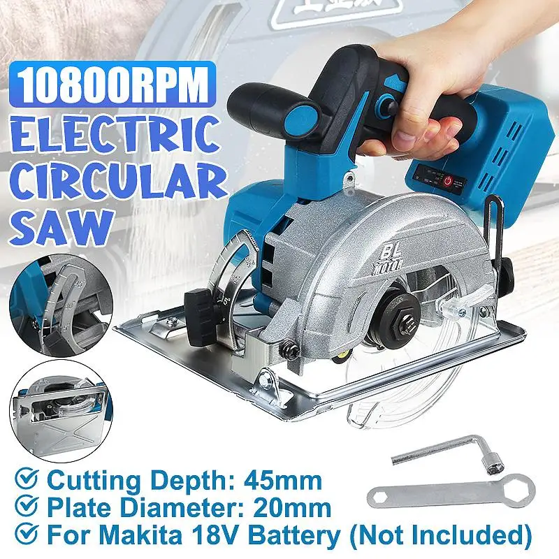 10800 об/мин 125 мм беспроводной электрический круговой резак для древесины от 0 ° до