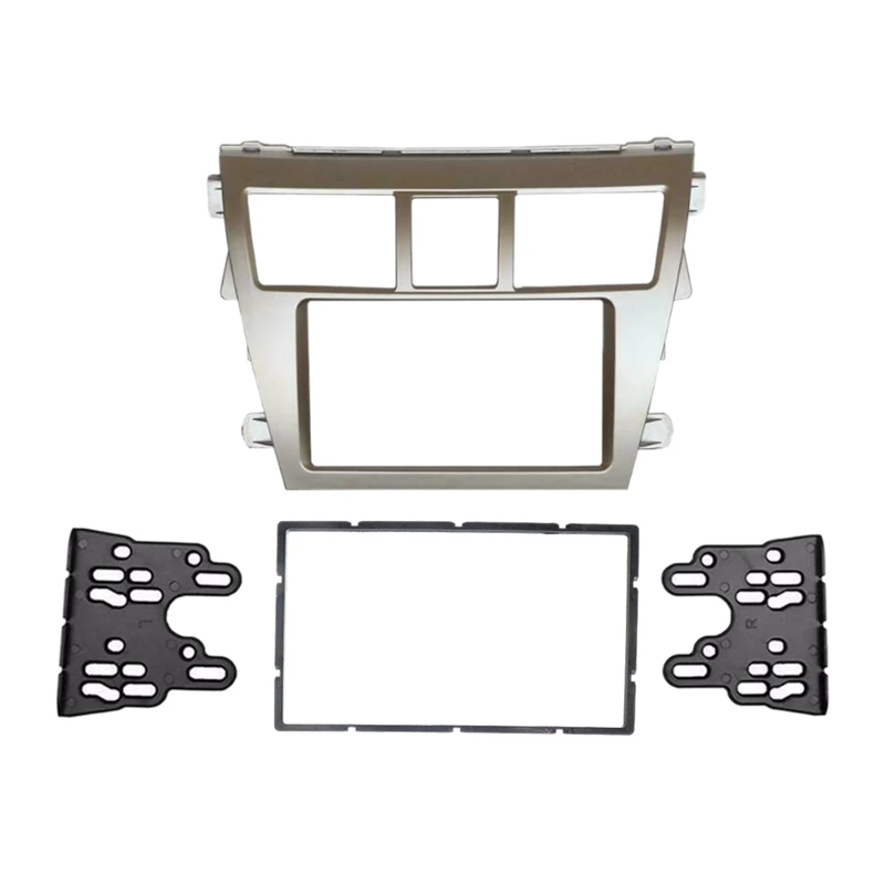 2 DIN автомобильный стерео радио dvd плеер рамка Fascia панель отделка для Toyota Vios 2007 2012