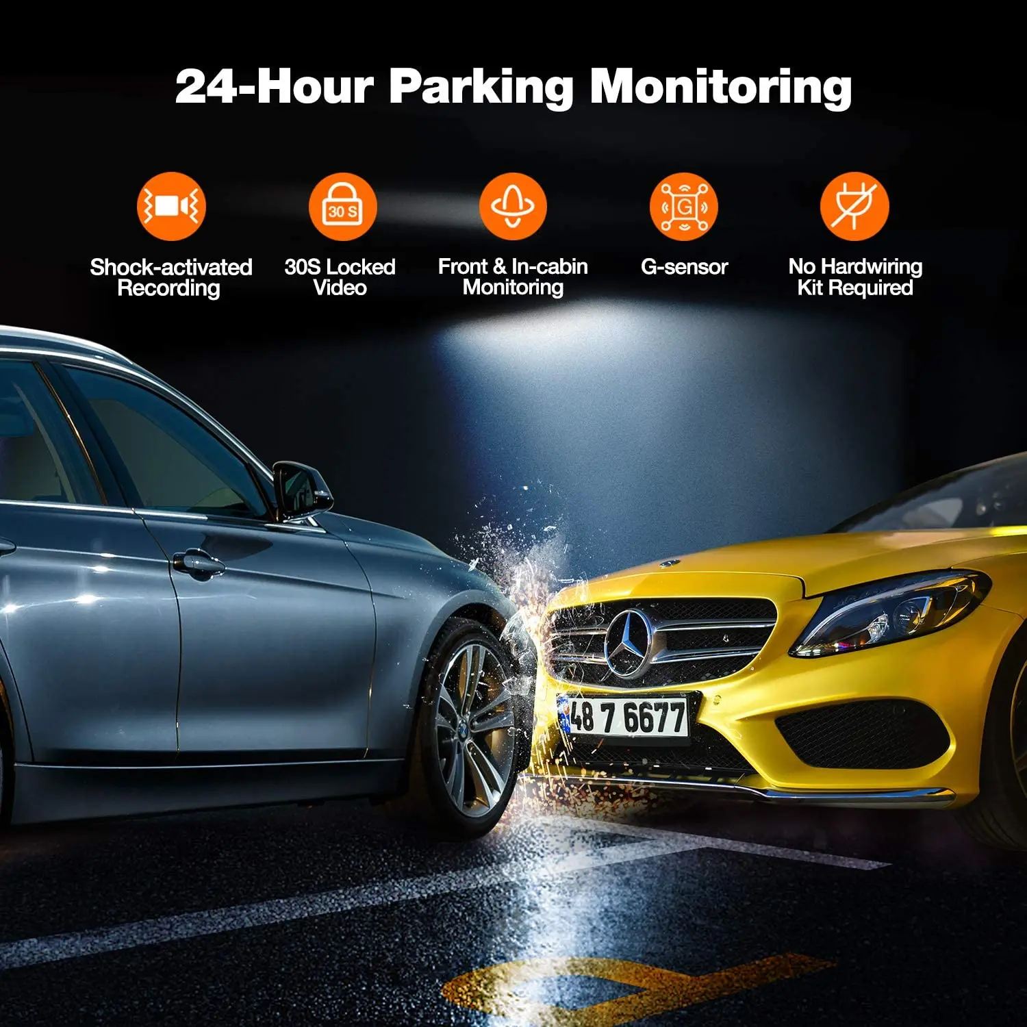 

Kingslim D1 Pro Dual Dash Cam with Wi-Fi GPS 2.5K/1080P Front and Cabin Dash Camera for Cars Dual Sony Sensor Car DVR Camera