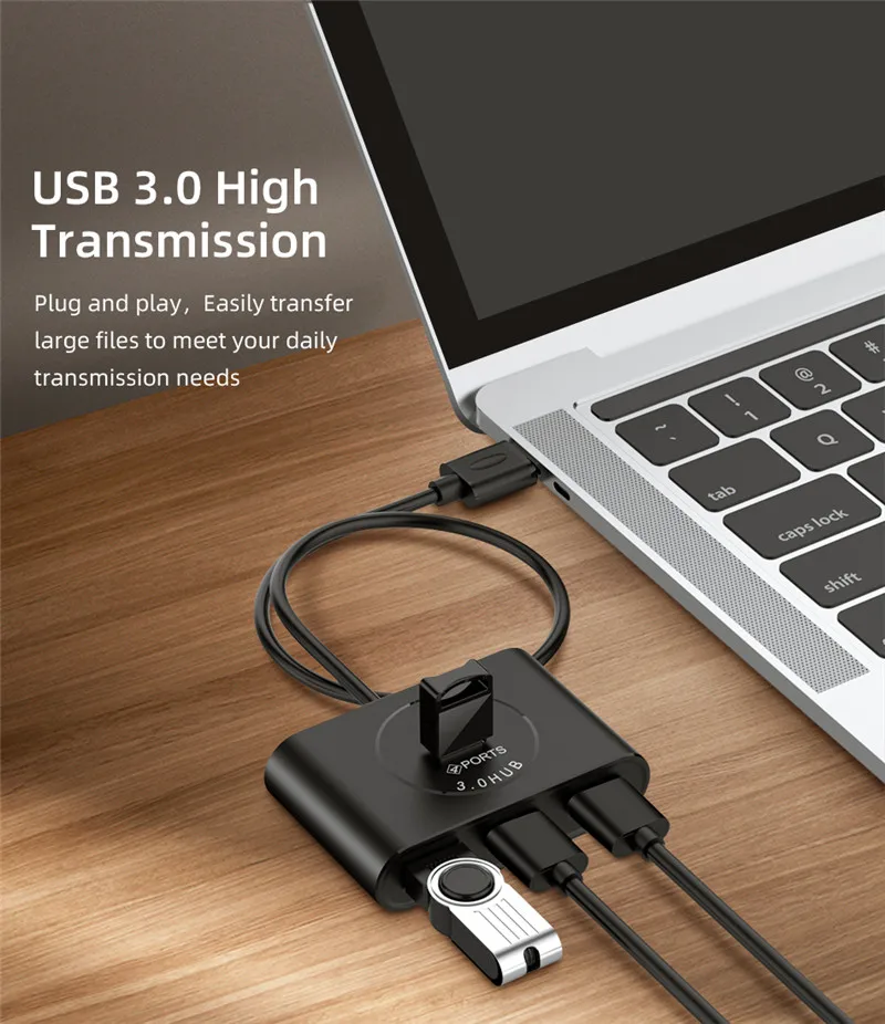 USB C концентратор USB 3,0 концентратор разветвитель несколько usb-хаб 5 Гбит/с высокоскоростной концентратор 3,0 мульти концентратор расширитель 4 порта концентратор для ПК ноутбук Настольный