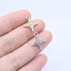 Eruifa 10 шт. 14 мм популярные милые стразы звезда Солнце цинковый сплав ювелирные изделия DIY Подвески ожерелье, серьги браслет 2 цвета